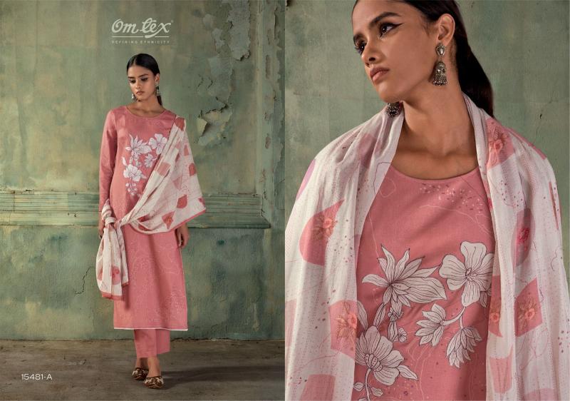 Omtex saina wholesale pashmina fabrics dress material